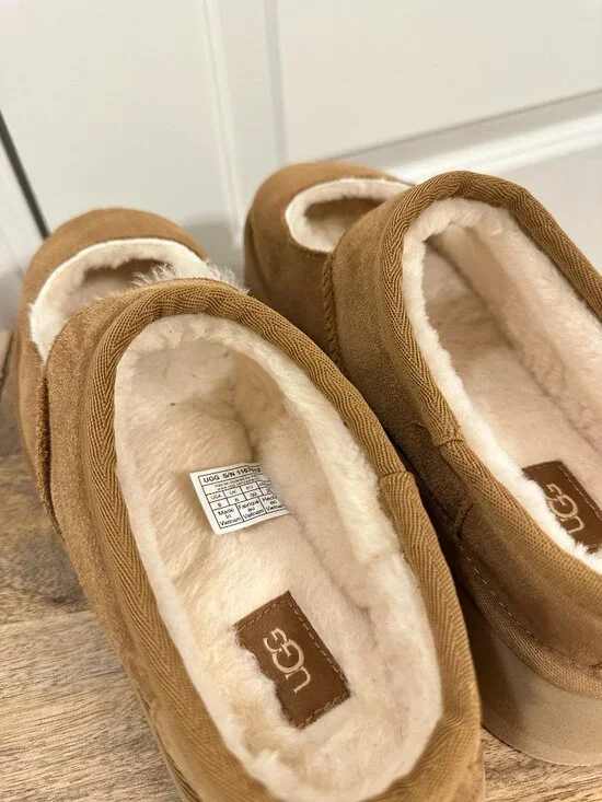 UGG Bea Genuine Shearling Lined Platform Mary Jane in Chestnut Size US 8 - Picture 7 of 13
